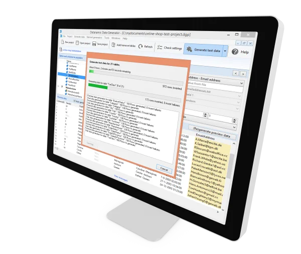 realistic test data generation for multiple databases