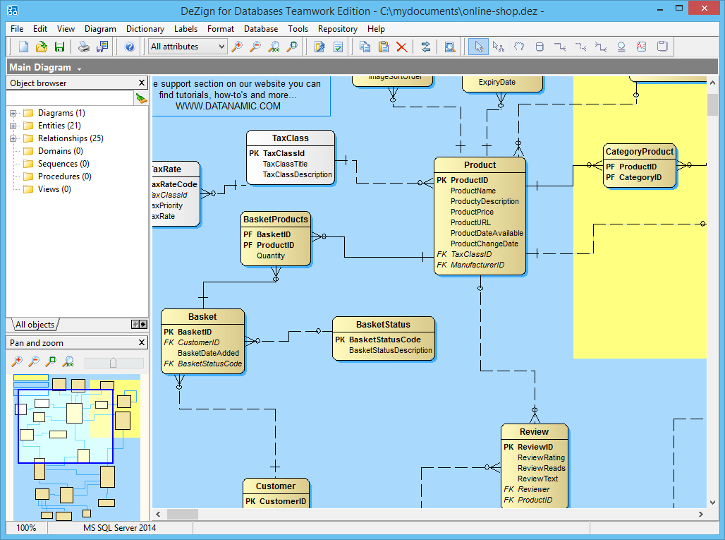 DeZign for Databases screenshot