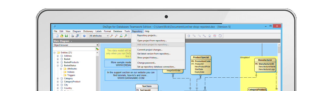 model-driven collaboration for database developers